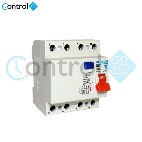 کلید محافظ جان 32 آمپر 3فاز هیوندای HYUNDAI HRC-63-4P-32A